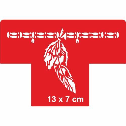 Kızılderili Tüyleri Tattoo Geçici Dövme Şablonları Kına Kalıpları