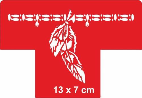 Kızılderili Tüyleri Tattoo Geçici Dövme Şablonları Kına Kalıpları