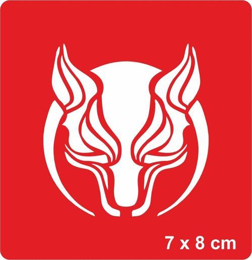 Börü Kurt Stencil Tattoo Geçici Dövme Şablonları Kına Kalıpları