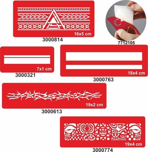 Kol Bantları Kabile Motifleri 5 li Set Geçici Dövme Kına Şablonu