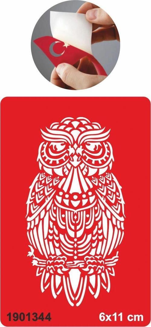 Büyük Baykuş Tattoo Geçici Dövme Şablonları Kına Kalıpları