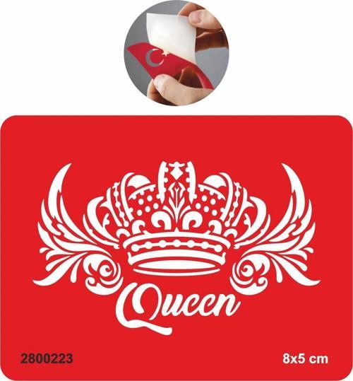 Kraliçe tacı Tattoo Geçici Dövme Şablonları Kına Kalıpları