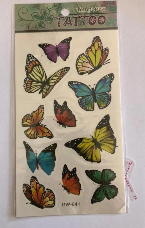 Büyük Kelebekler Yapıştırma Sticker Dövme Geçici Dövme Temporary Tattoos