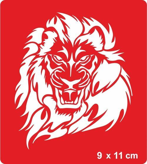 Büyük Yeleli Aslan Tattoo Geçici Dövme Şablonları Kına Kalıpları