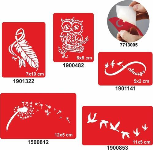 Tüy Gibi Hafif 5 li Set Geçici Dövme Kına Şablonu