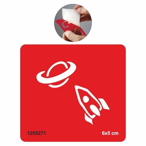 Uzay Roket  Tattoo Geçici Dövme Şablonları Kına Kalıpları
