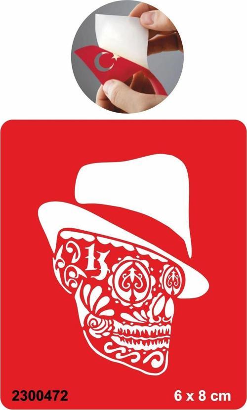 Çiçekli Kafatası Kuru Kafa Tattoo Geçici Dövme Şablonları Kına Kalıpları