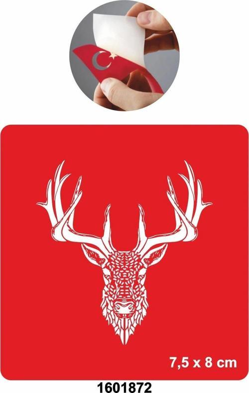 Yaban Hayat Geyik  Tattoo Geçici Dövme Şablonları Kına Kalıpları