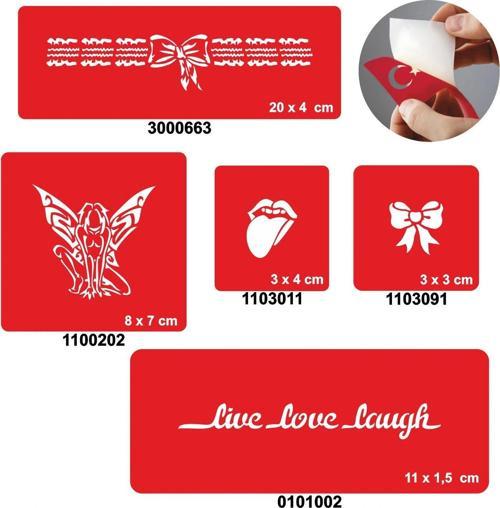 Yaşa Sev Gül 5'li Set Geçici Dövme Kına Şablonu