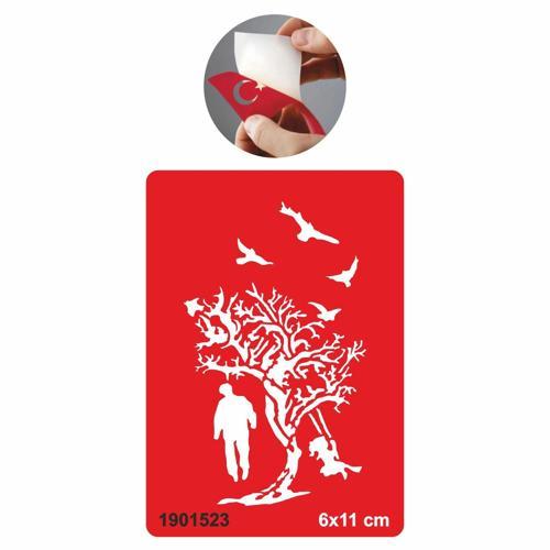 Yaşam Ve Ölüm Ağaç Tattoo Geçici Dövme Şablonları Kına Kalıpları