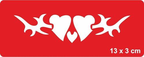 Çift Kalpli Bel Kol Modeli Tattoo Geçici Dövme Şablonları Kına Kalıpları