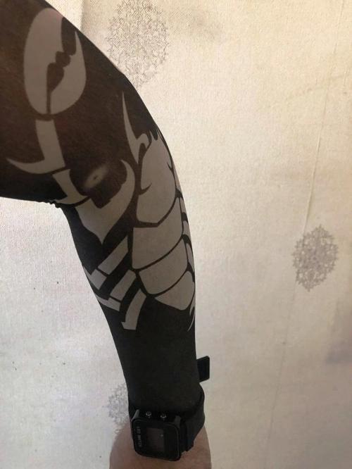 Çift Kol Giyilebilir Dövme Akrep Desenler Tattoo Sleeve