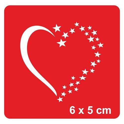 Yıldızlardan Kalp Tattoo Geçici Dövme Şablonları Kına Kalıpları