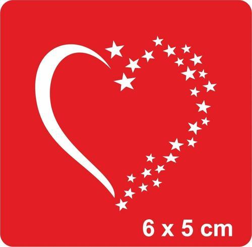 Yıldızlardan Kalp Tattoo Geçici Dövme Şablonları Kına Kalıpları