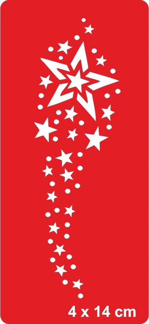 Yıldızlı Yaz Gecesi Tattoo Geçici Dövme Şablonları Kına Kalıpları