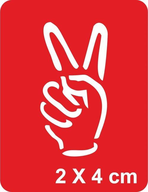 Zafer İşareti Tattoo Geçici Dövme Şablonları Kına Kalıpları