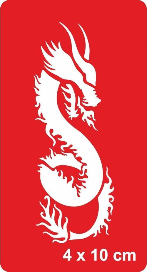 Güçlü Yılan Ejderha Tattoo Geçici Dövme Şablonları Kına Kalıpları