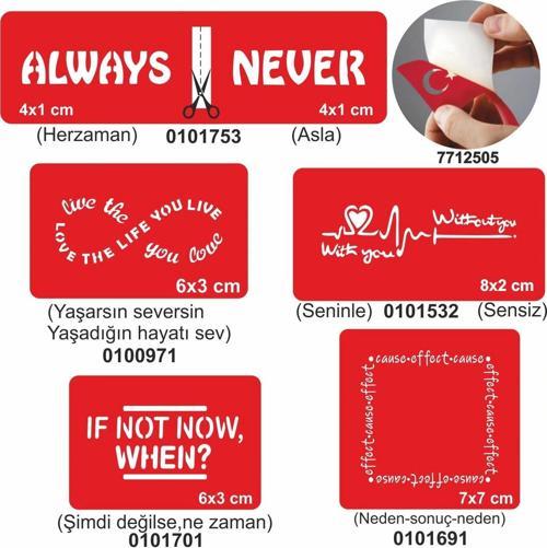 Zıtlıkların Uyumu 5 li Set Geçici Dövme Kına Şablonu