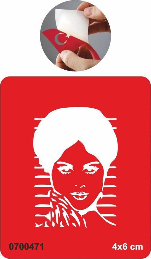 Güzel Kadın Tattoo Geçici Dövme Şablonları Kına Kalıpları