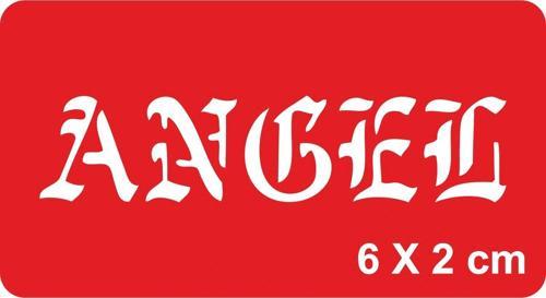 Melek Yazısı Gotik Tattoo Geçici Dövme Şablonları Kına Kalıpları