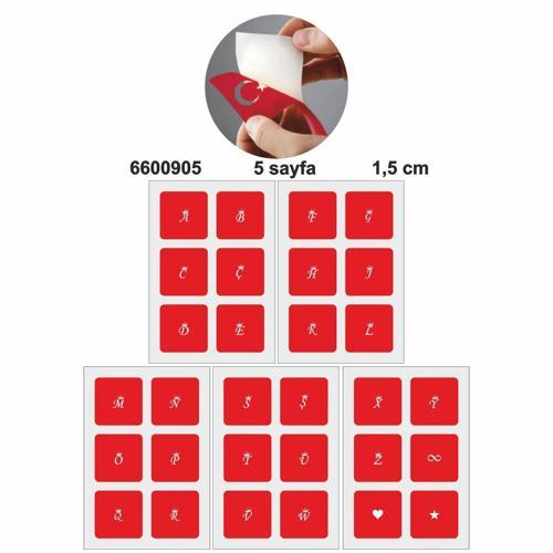Mini Taçlı Harf  Dövme Şablonu Seti