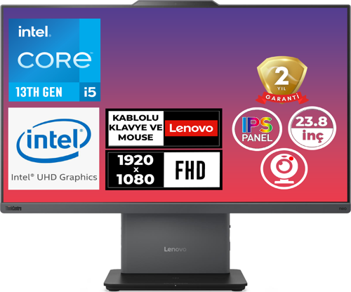 ThinkCentre Neo 50A G5 i5-13420H 32GB 512GB SSD 23.8" FHD W11P All In One PC 12SC002WTR 014