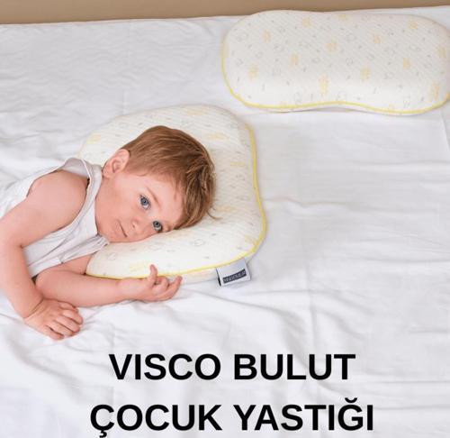 Visco Çocuk Yastığı Uyku Arkadaşı Bulut Yastık 45X30X8Cm