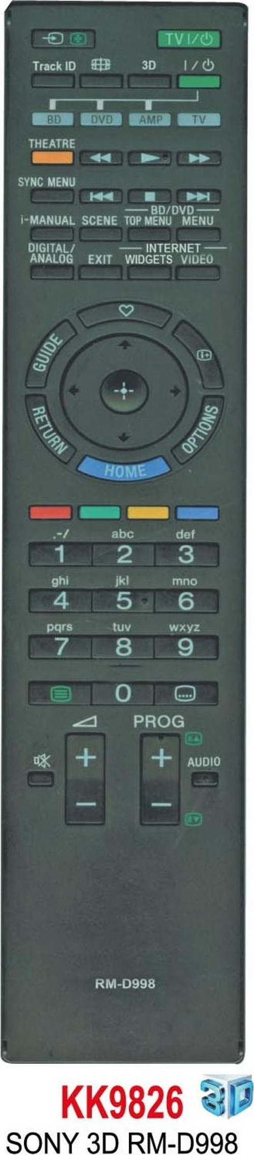 3D RM-D998 LCD TV KUMANDA