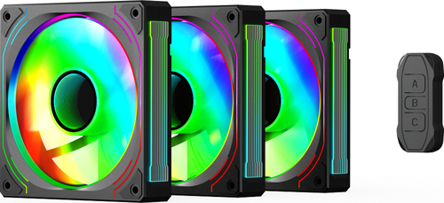 Glacia 120 Infinity ARGB 3'Lü Fan Seti + Hub Kit