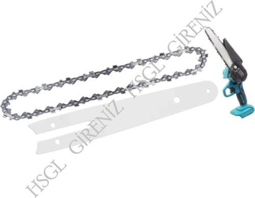 Akülü Şarjlı El Testeresi Zincir  Pala Seti – 1/4 Ayak 23.5 Diş, 23.5 cm Budama Testeresi