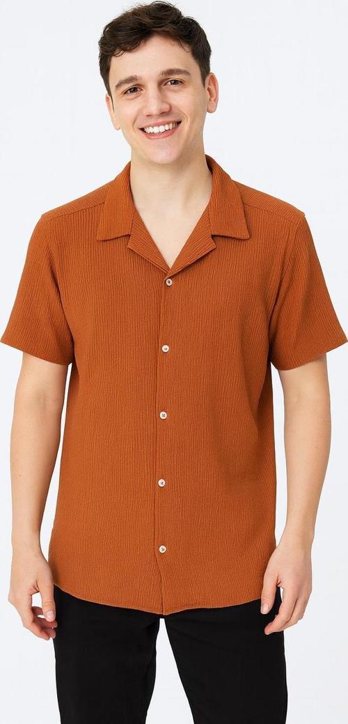 CLASSİCS MEN Erkek Pamuklu Yazlık Kısa Kollu Gömlek 7375