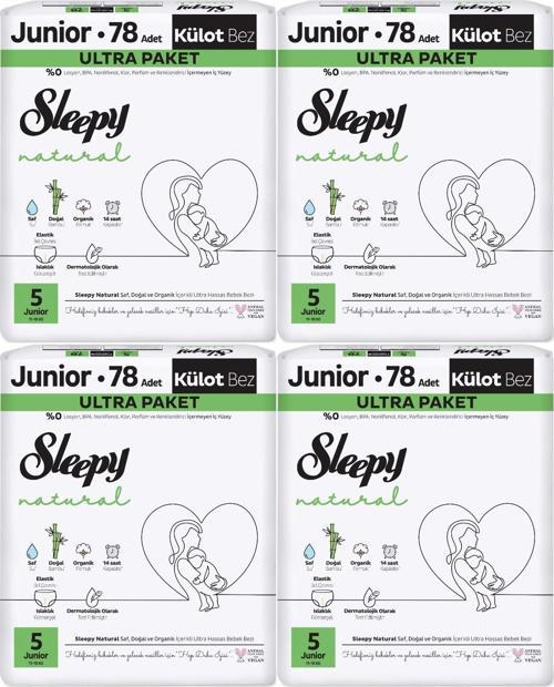 Külot Bebek Bezi Natural Beden:5 (11-18KG) Junior 312 Adet Avantaj Ultra Pk