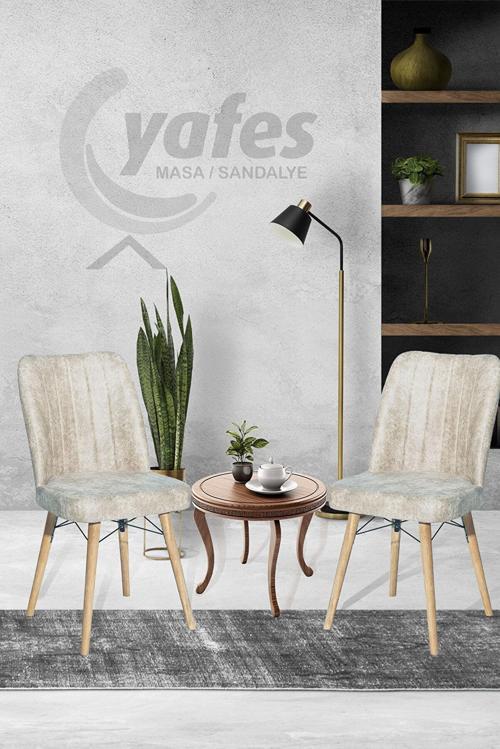 Kare Gold 2'Li Sandalye Mutfak Sandalyesi