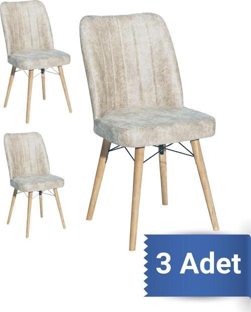 Kare Gold 3'Lü Sandalye Mutfak Sandalyesi