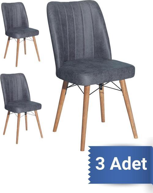 Kare Gold 3'Lü Sandalye Mutfak Sandalyesi