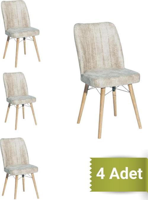 Kare Gold 4'Lü Sandalye Mutfak Sandalyesi