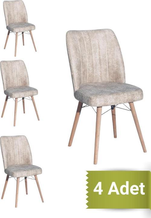 Kare Gold 4'Lü Sandalye Mutfak Sandalyesi