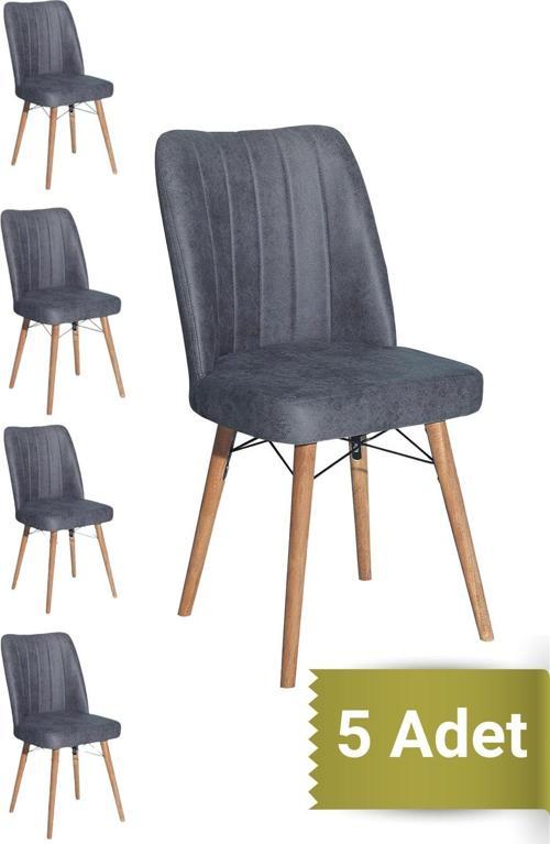 Kare Gold 5'Li Sandalye Mutfak Sandalyesi