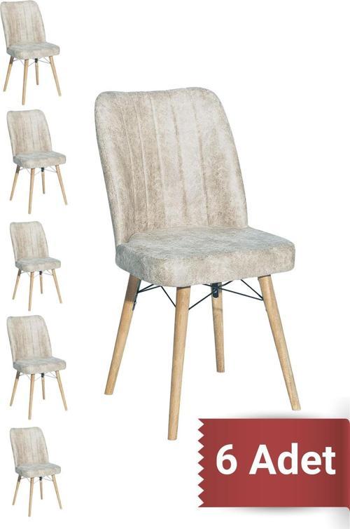 Kare Gold 6'Lı Sandalye Mutfak Sandalyesi