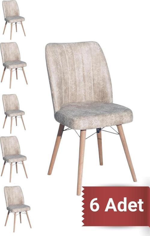 Kare Gold 6'Lı Sandalye Mutfak Sandalyesi
