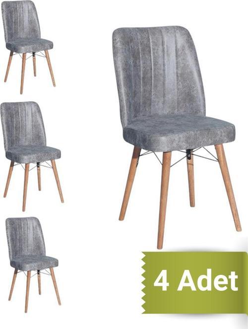 Kare Gold 4'Lü Sandalye Mutfak Sandalyesi