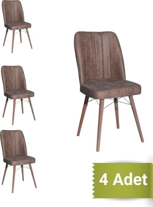 Kare Gold 4'Lü Sandalye Mutfak Sandalyesi
