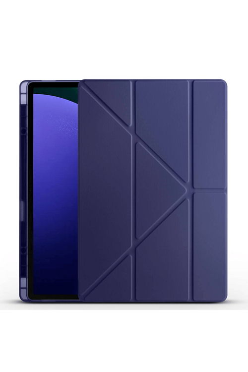 Galaxy Tab S11 Ultra Uyumlu Kalem Bölmeli Tri Folding Kılıf