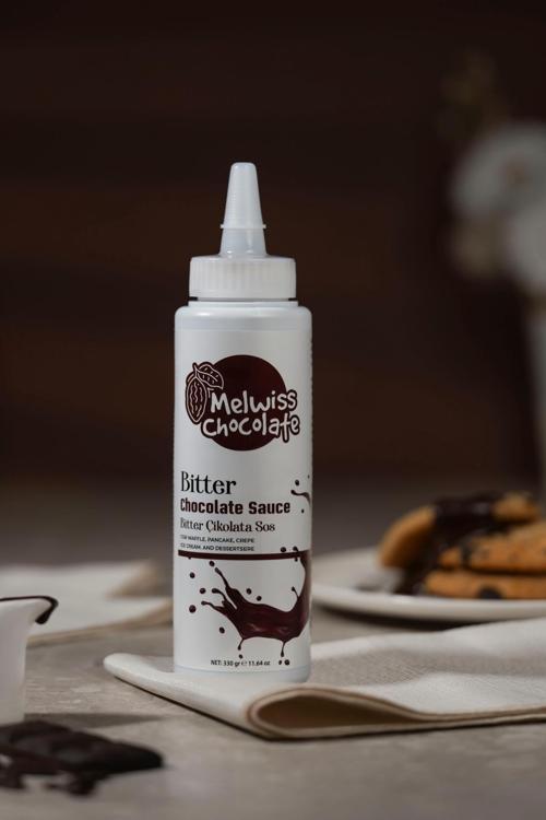 Bitter Çikolata Sosu 330 g - Waffle Krep Pankek Çikolata Sosu