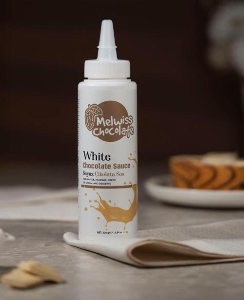Beyaz Çikolata Sosu 330 g -  Waffle Krep Pankek Sosu