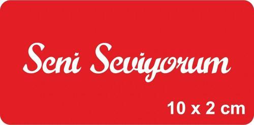 Seni Seviyorum Yazısı Tattoo Geçici Dövme Şablonları Kına Kalıpları