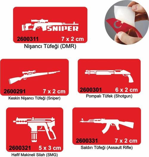 Silah Modelleri Dövme Şablonu Kına Deseni