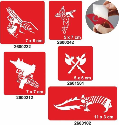 Silah Çeşitleri Dövme Şablonu Kına Deseni