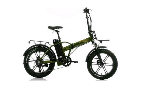 BROSTER TECHLA FAT BIKE ELEKTRİKLİ KATLANIR BİSİKLET 42CM HD 20 JANT 7 VİTES METALİK YEŞİL