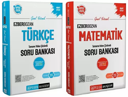 Pegem 2026 KPSS Türkçe + Matematik Ezberbozan Soru Bankası 2 li Set Pegem Akademi Yayınları